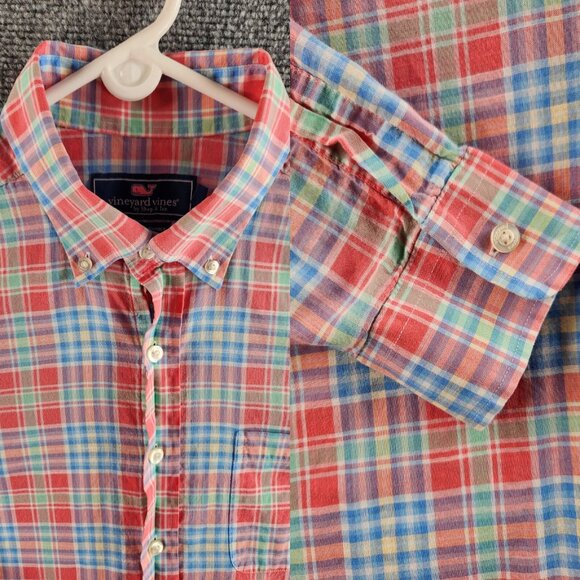 Vineyard Vines Murray Shirt Medium Multicolor Plaid Long Sleeve Button Up Shirt - Picture 1 of 16